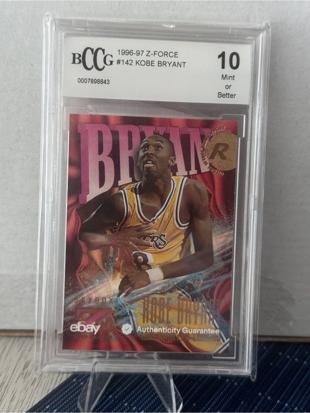 Kobe Bryant 1996-97 Z-Force #142 BCCG 10 Graded Basketball Card - Yellow/Purple